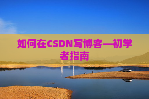 如何在CSDN写博客—初学者指南